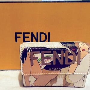 Fendi trifold wallet with coin pouch